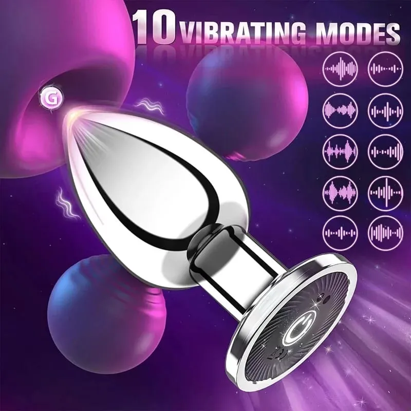 Butt Plug Vibratore Plug anale in metallo da donna Dildo A distanza senza fili Uomini Massaggiatore prostatico Forniture per adulti Masturbarsi anale Giocattoli del sesso