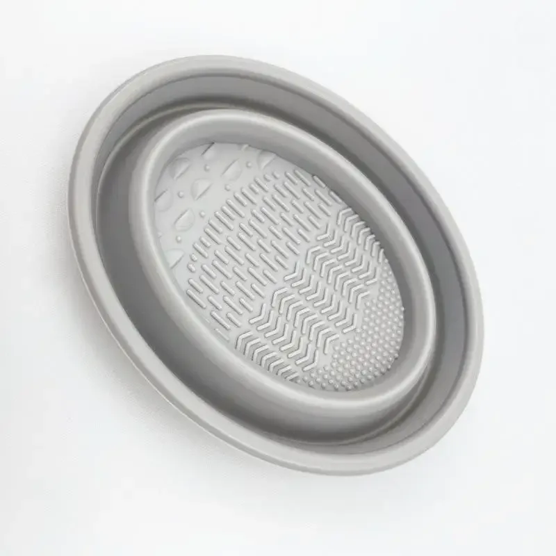 Wash Clean Mat kosmetické nástroje Scrubber Box Měkký silikonový čistič štětců na líčení Skládací miska na čištění pudrů Štětce na oční stíny