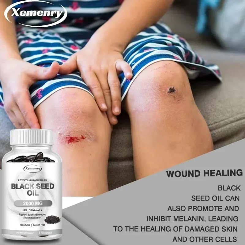 Vegan Black Seed Oil Capsules - Pure Cold Pressed - Black Cumin Seed Oil Capsules Non-GMO Vegan Black Seed Oil Supplement — image 5