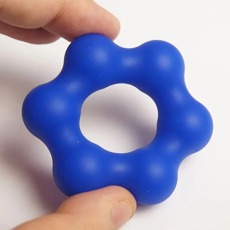 Estrella pene pene anillo retrasar la eyaculación de silicona Cockring erección juguetes sexuales hombres testículo escroto bola camilla — image 9