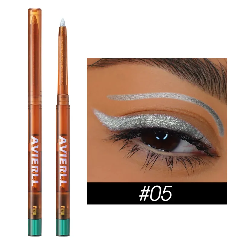 Bunglon Eyeliner Cair Mutiara Gloss Metalik Mengkilap Eyeshadow Liner Multi Warna Krom Aurora Riasan Mata Pigmen Glitter