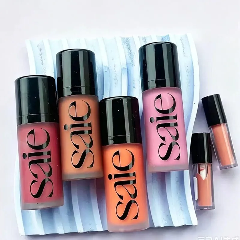 Saie 4-Colors Liquid Blush CHILLY SPICY Highlighter Sunglow Contouring Shimmer Powder Quick-drying Non-sticky Natural Texture — image 4