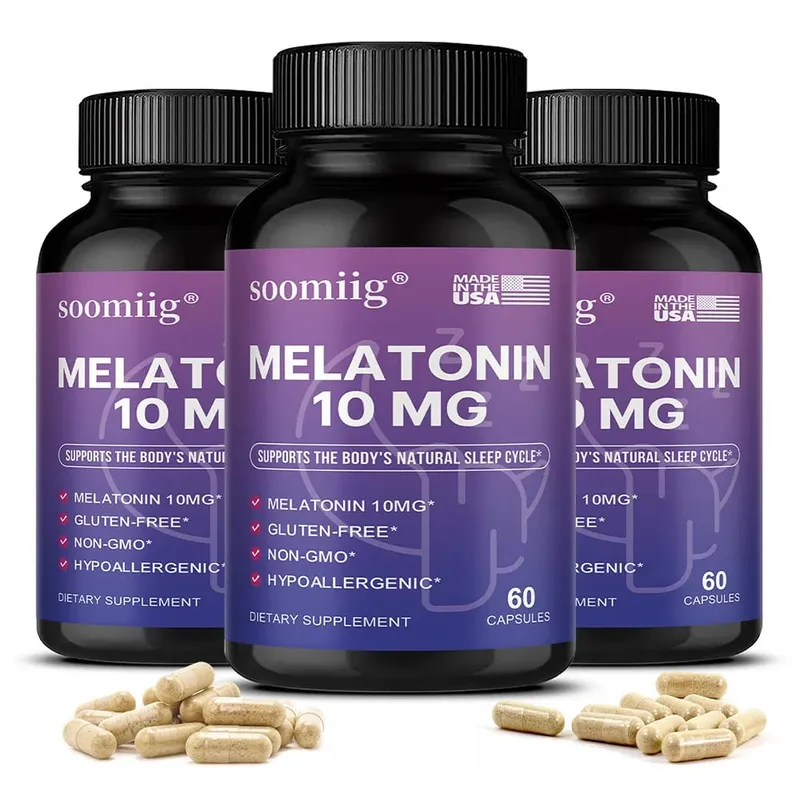 Melatonin 10 mg Gummibonbons und Kapseln 30/60/120 Stück – Einschlafen auf natürliche Weise, Bekämpfung von Schlaflosigkeit, Unterstützung der Immunität und Verbesserung der Ruhequalität — image 10