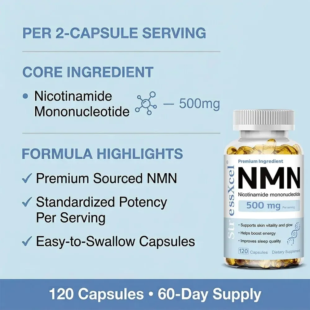 NMN Nicotinamide Mononucleotide - Reduces Wrinkles Increases Skin Elasticity and Supports Cell Repair and Growth — image 6