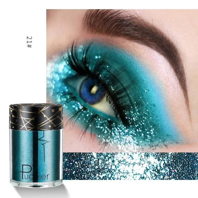 Ny Glitter Øjenskygge Professionel Makeup Monokrom skinnende Øjenskygge Pailletter Universal Party Cosmetic — image 12