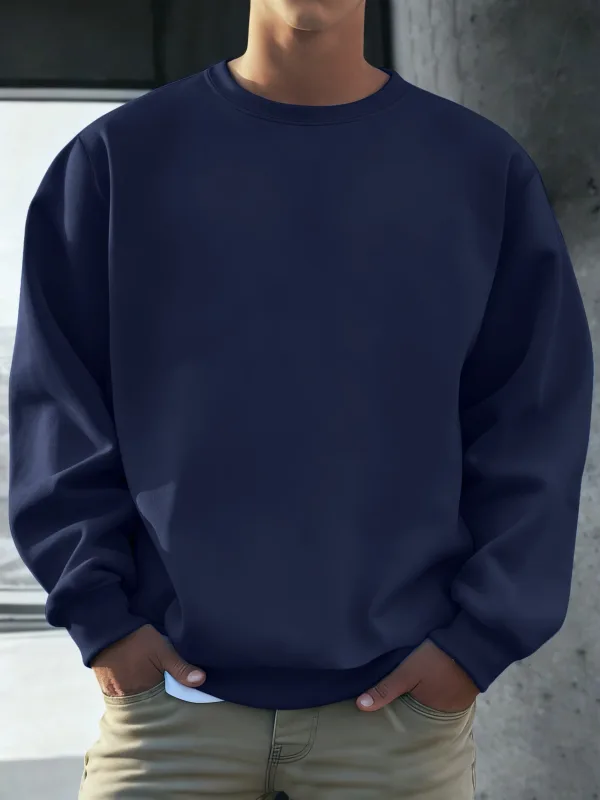 Effen zachte truien Straat herfst Comfortabele fleece hoodies Kantoorjogging Losse sweatshirts Casual basics Dagelijkse streetwear voor mannen — image 8