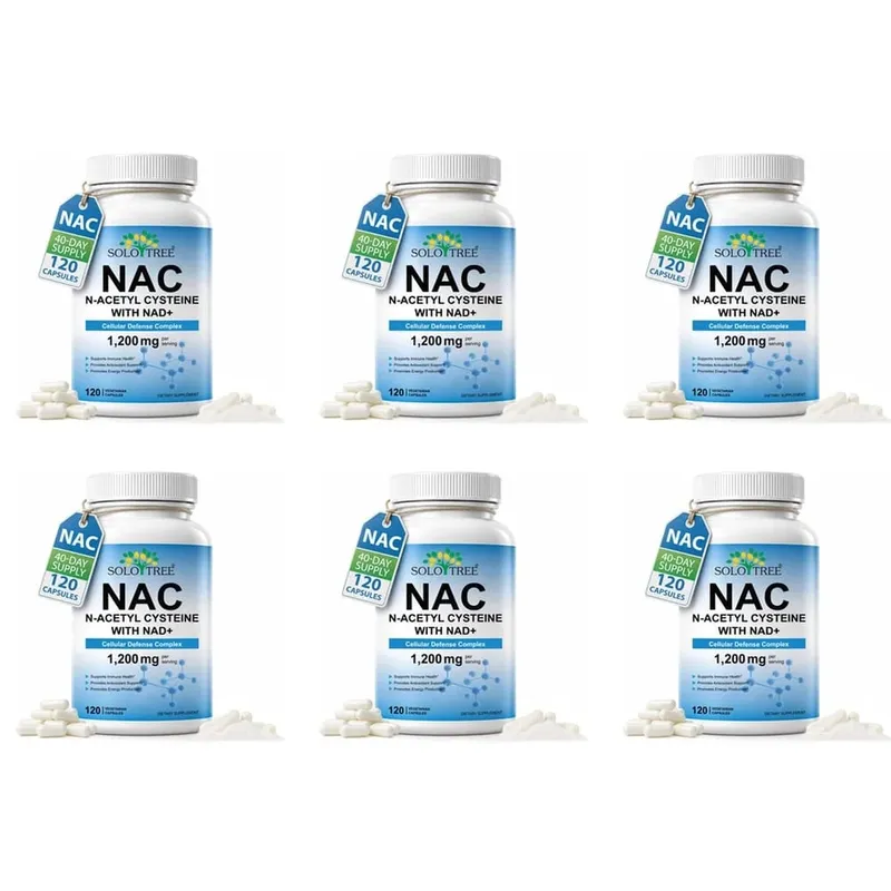 NAC 1150 مجم NAD + 50 مجم كبسولات مجمع الدفاع الخلوي لمضادات الأكسدة لدعم الصحة المناعية وإنتاج الطاقة غير المعدلة وراثيًا 120 قيراط — image 12