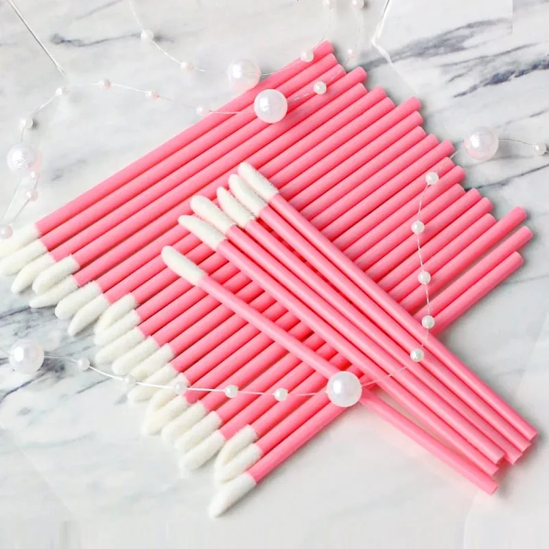 ขายส่ง 250/500/1000 ชิ้นแปรงลิปสติกมาสคาร่า Applicators ทำความสะอาดเครื่องสำอางลิปสติก Micro แปรงแต่งหน้าเครื่องมือจำนวนมาก — image 10