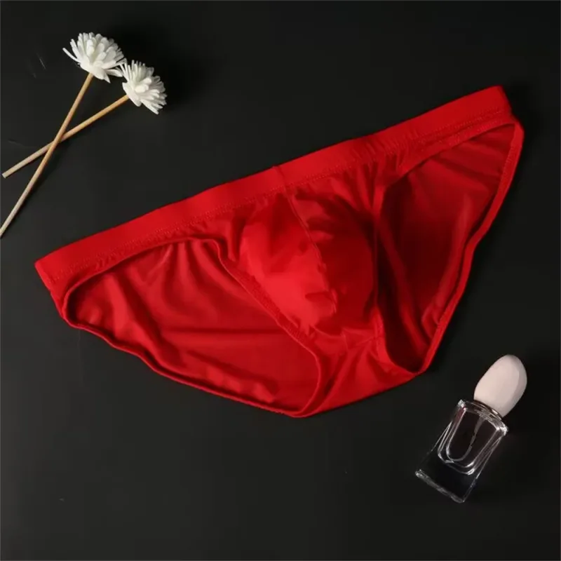 Plus Größe M-4XL Mann Eis Seide U Pouch Briefs Niedrige Taille Transluzente Nylon Unterwäsche Einteilige Sexy Ultra-dünne männliche Unterhose — image 14