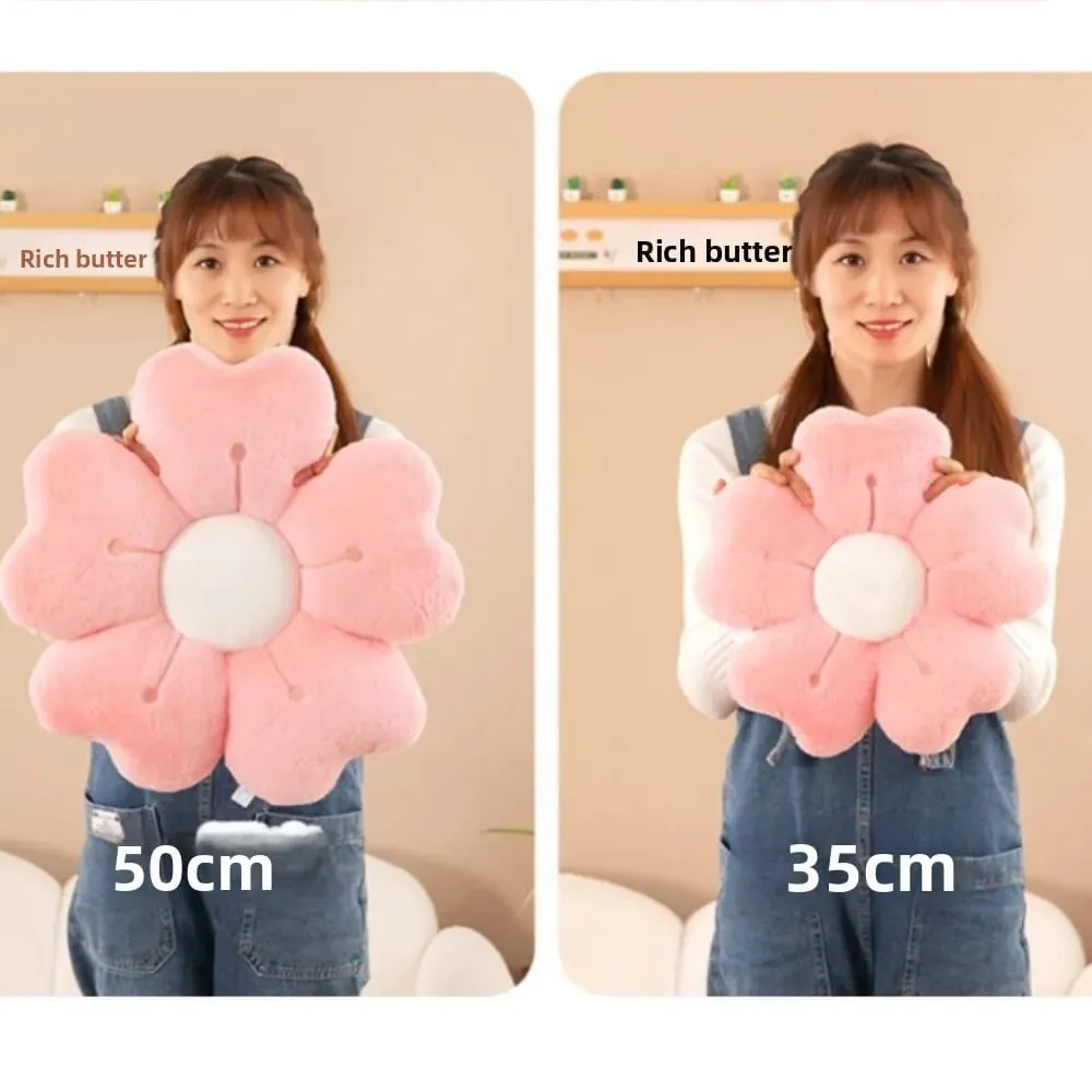 Bantal Lempar Berbentuk Bunga Lembut Bantal Lantai Nyaman Bantal Dekorasi Sofa Hadiah Bantal Kursi Kasur Lucu — image 4