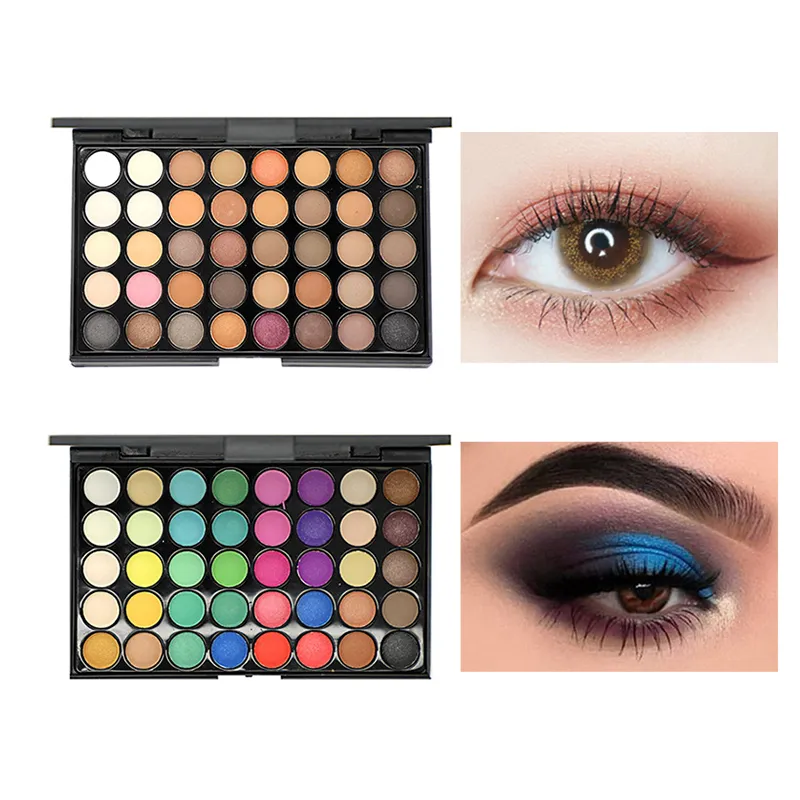 40 สี Glitter Eyeshadow Palette Matte กันน้ำ Long Lasting Pressed Powder Earth Tone Women Eye Makeup Palette เครื่องสำอางค์ — image 2
