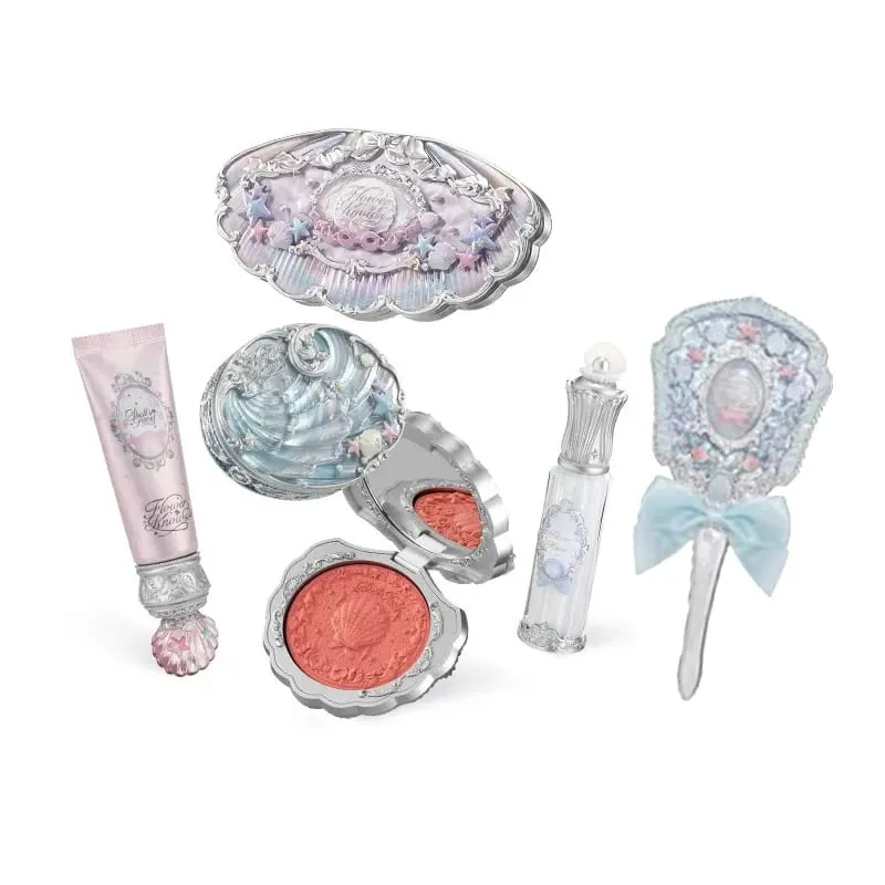 Flowerknows Shell's Jewel Make-up-Geschenkset, Augenrouge, Lippenglasur, Fixierpuder, korrigierender Primer für Frauen, Komplettset — image 1