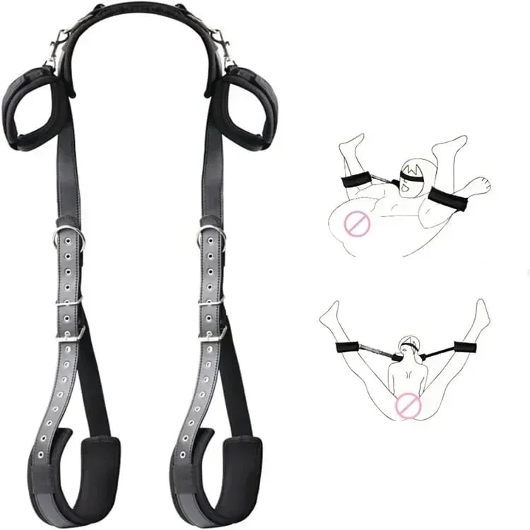 Sex Handcuffs Restraints Open Leg Ankle Cuffs SM Bondage Harness Bed Bandage Straps Slave Sex Toy Erotic Accessories Kits — image 3