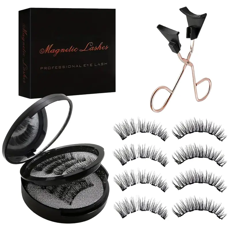 8pcs ขนตาปลอมกาว Cluster Lashes reusable ขนตาปลอม Eye Lash สำหรับ Eye-Lifting Effect DIY แต่งหน้าใช้