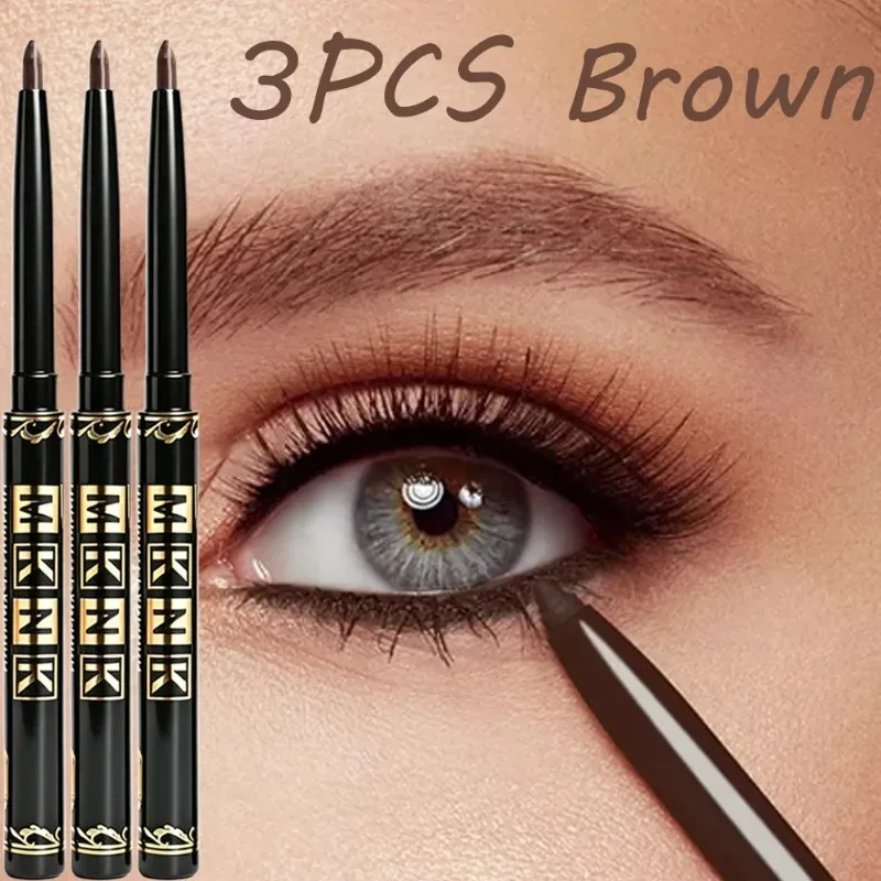 1-12pcs Pensil Celak Hitam Kalis Air Kalis Calit Aplikasi Mudah Dipintal Gel Mata untuk Solekan Mata Punk Tebal Mesra Permulaan — image 15