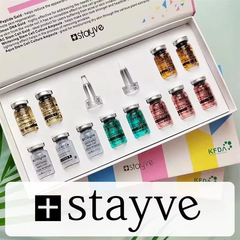 ปลาแซลมอน DNA/Peptide Korea Original Stayve 8ml BB ครีม GLOW แต่งหน้าชุด Hyaluronic Serum Ampoule Foundation Skin Care ความงาม — image 3