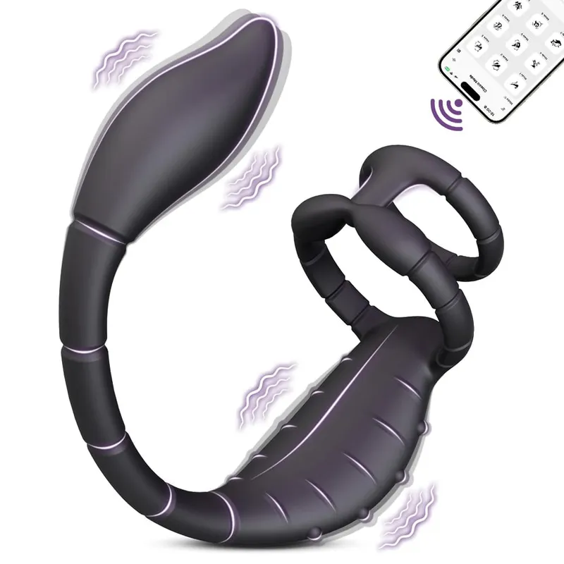 APP Kontrol Butt Plug Cock Ring Vibrerende Prostata Massager til Mænd Begynder Anal Vibrator Anal Plug til Gay Sex Legetøj til Mænd 18+ — image 10