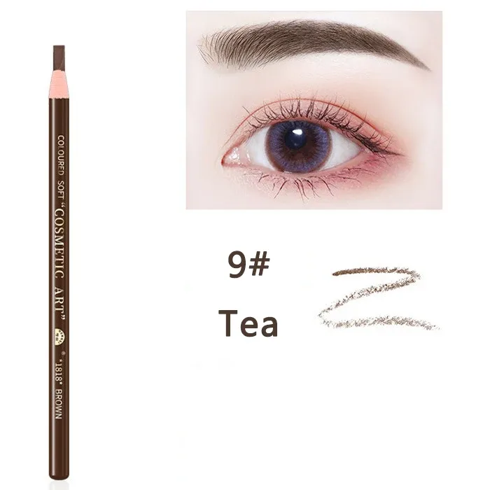 10pcs Brand Hengsi Pull Peel Eyebrow Pencil Brown Black Waterproof Eyebrow Enhancement Wholesale Cosmetics Long Lasting Beginner — image 9