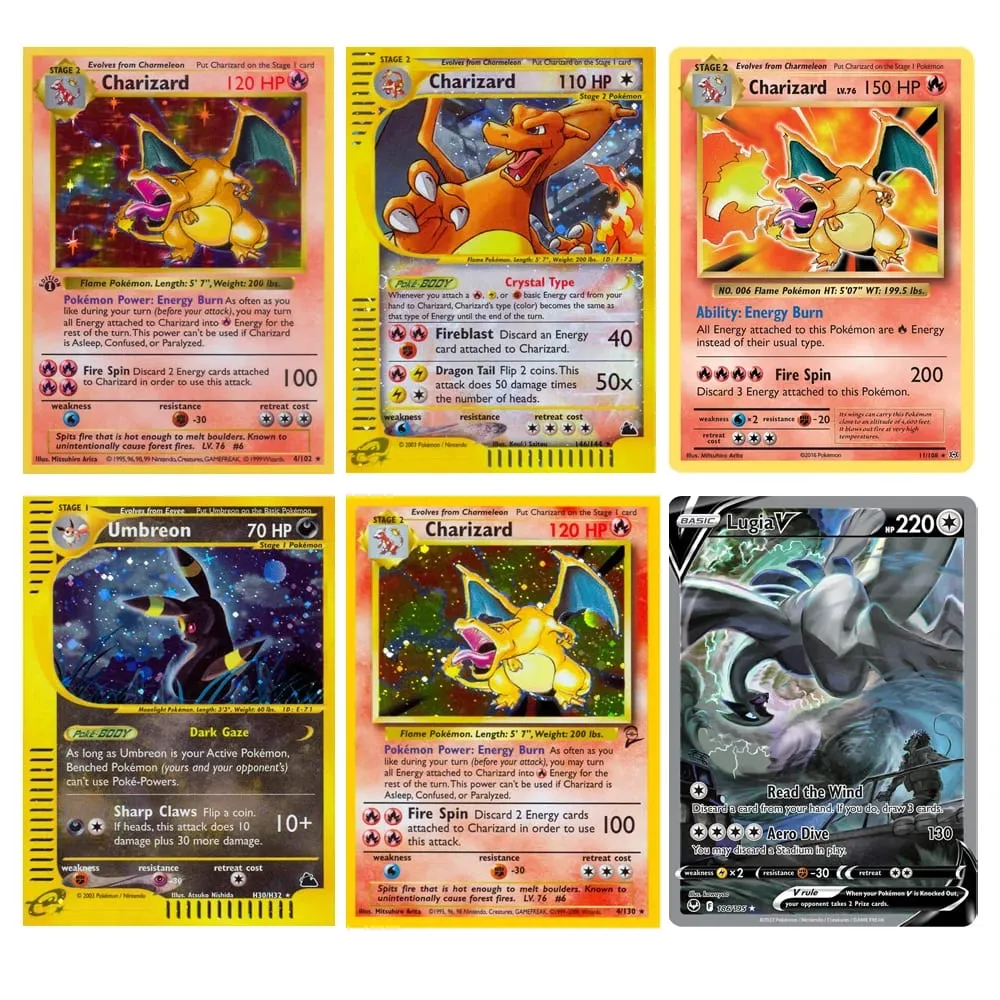 Pokémon Cards 1996 Basic Edition Flash Card Charizard Gengar Blastoise Feraligatr Gengar Trading Card Proxy Collection Card — image 1