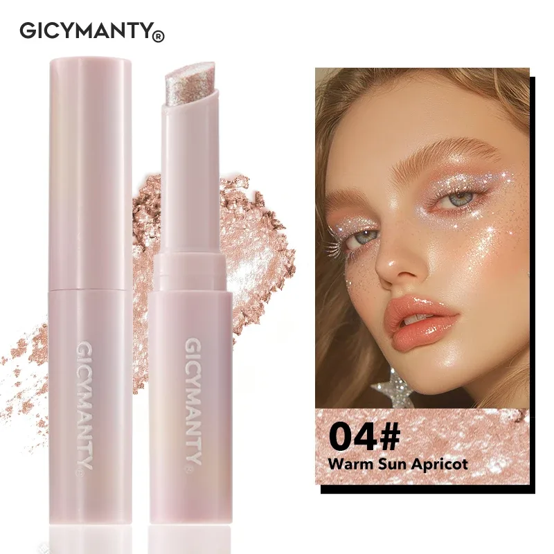 Barra de sombra de ojos brillante, película de secado rápido, luz de bloqueo, sombra de ojos brillante que no se decolora, resaltador de labios para el cuerpo y la cara — image 10