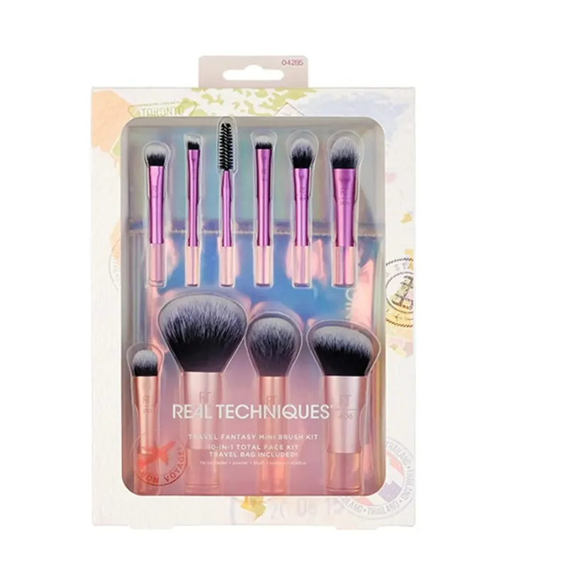 Set Kuas Rias untuk Kosmetik Foundation Bedak Blush On Eyeshadow Kabuki Blending Kuas Rias Alat Kecantikan