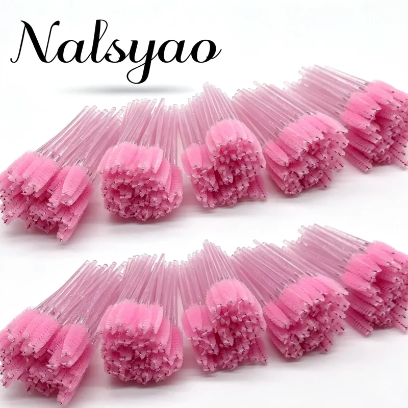 wholesale yelash brush makeup brushes 50pcs comb disposable mascara individual 6 color applicator wand lash makeup brushes tools