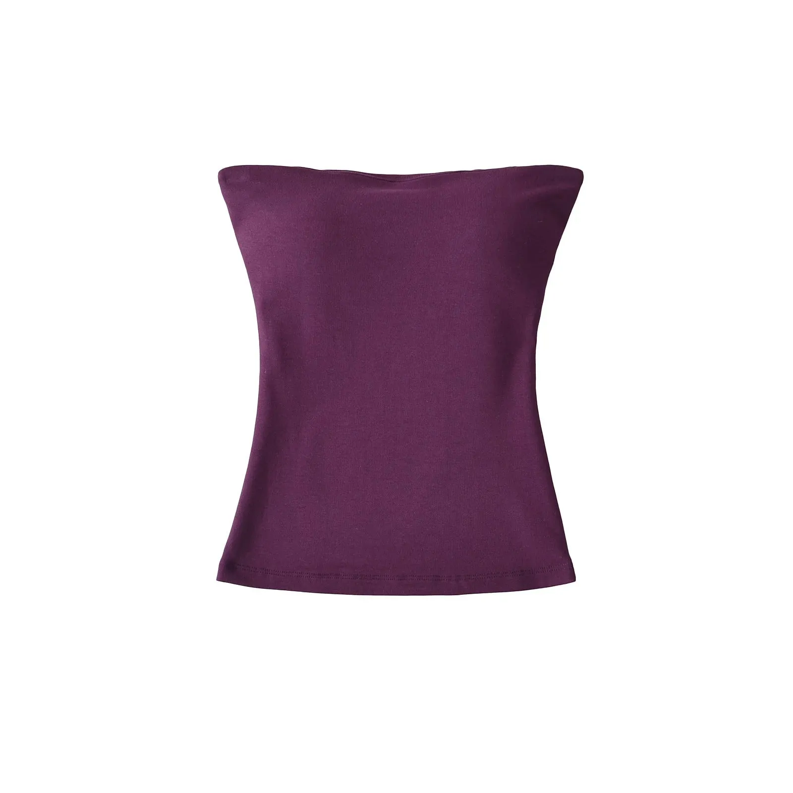 Women Solid Strapless Tube Top Sleeveless Bandeau Crop Top Stretch Basic Wrap Bustier Summer Casual Y2K Tank Tops — image 9