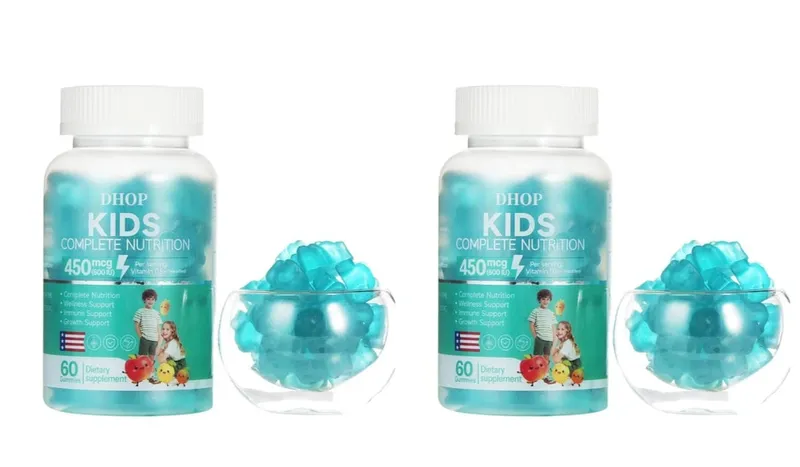 Gummies multivitamines pour enfants vitamine D3 C Zinc B vitamines soutien immunitaire bien-être quotidien Nutrition saveur de fruit 60 Gummies — image 8