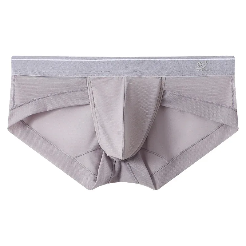 Herren-Slip, atmungsaktiv, 3D-Beutel, leicht, Herren-Bikini-Unterwäsche, weich, transparent, bequem, schnell trocknend, dehnbar, dreieckig für den Sommer