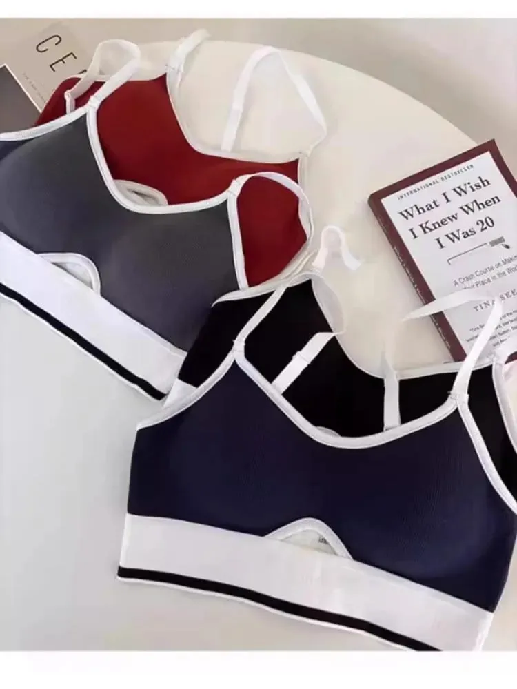 Nahtlose Sport-Bralette für Teenager, kabellos, Anti-Sagging, dünne Körbchen, kleine Bruststütze, Racerback, leichtes BH-Set, Dessous — image 5
