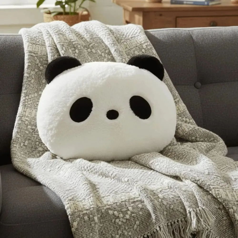 Stuffed Animal Plush Panda Cushion Bedroom Sofa Kawaii Stuffed Panda Pillow Home Decoration 30cm Panda Throw Pillows — image 3