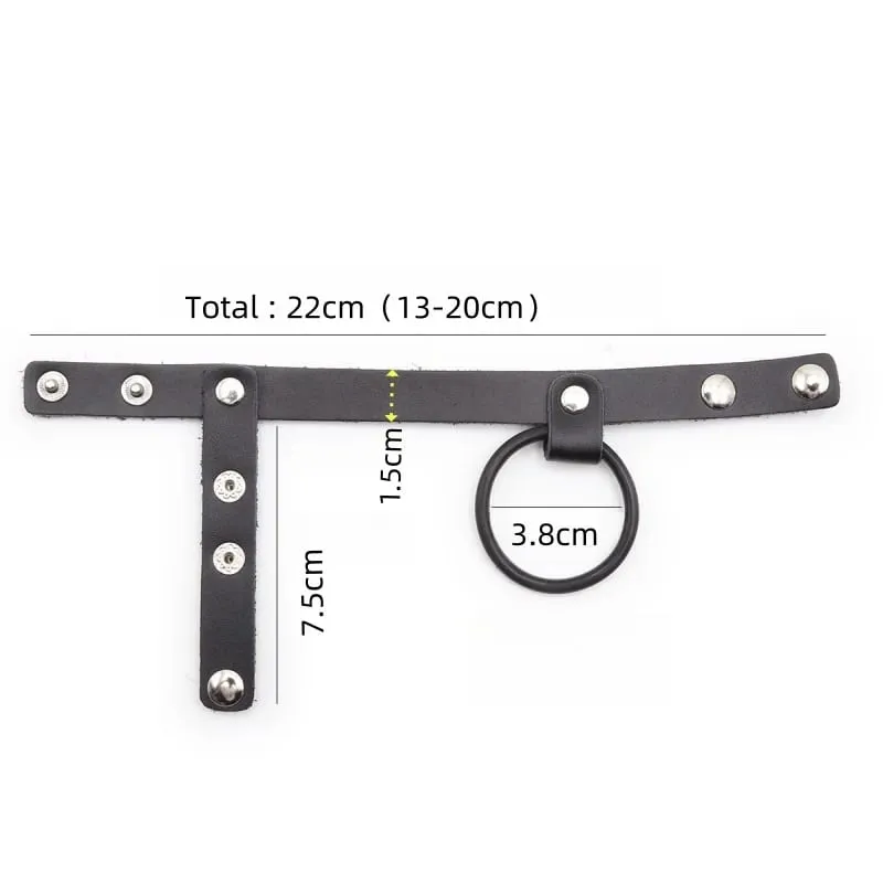 Anillo de cuero para pene de Semen ajustable de varios niveles con lazo para pene Bondage para hombres, pantalla para pene, Juguetes sexuales con gran retraso en la eyaculación — image 10