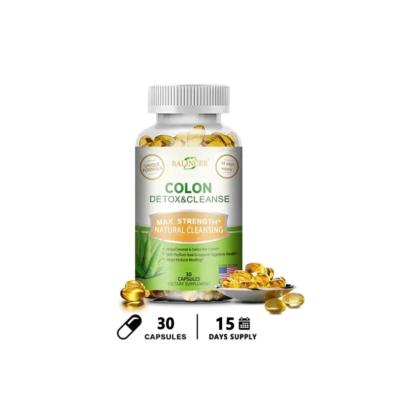 Balincer Colon Cleansing Supplement - Full Body Colon Digestive Regulation and Gut Health for Men and Women 120 Capsules