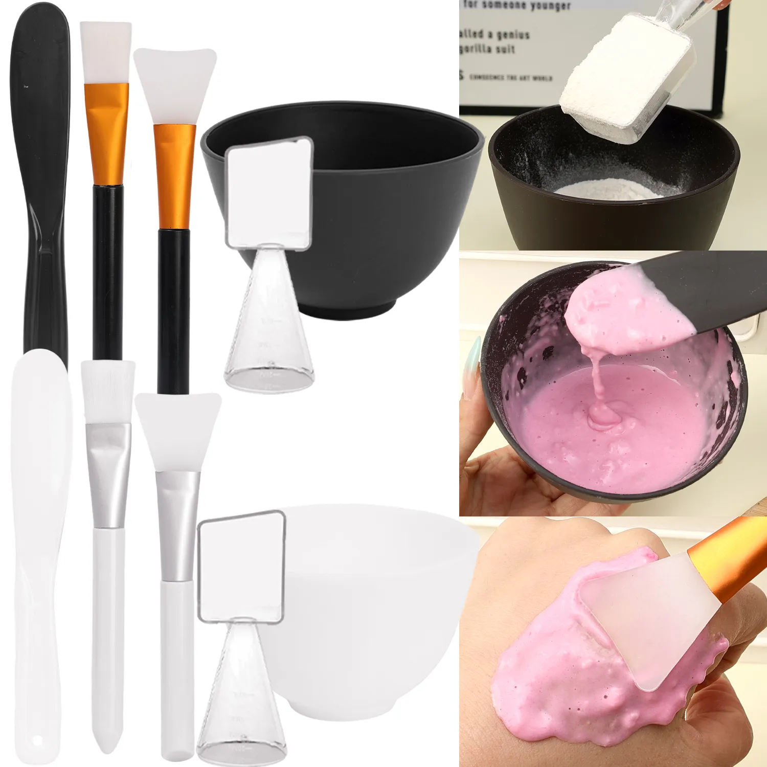 5pcs/set Silicone Mask Bowl Easy To Use DIY Face Mask Mixing Bowl Makeup Brushes Spatula Beauty Skin Care Tools Face Makeup — image 6