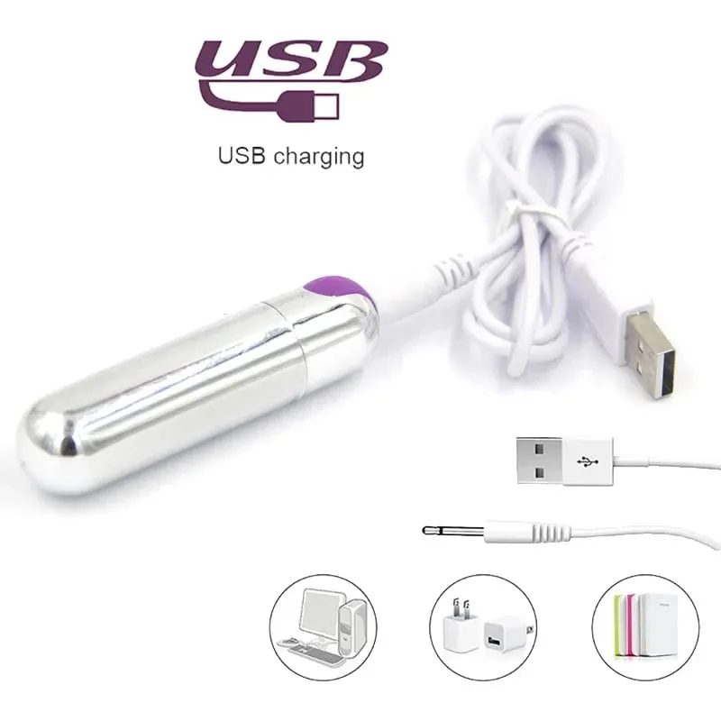 USB Şarj Edilebilir Kurşun Vibratör - Su Geçirmez Mini Güçlü Vibratör 10 Mod Klitoris G-Spot Stimülatörü Kadınlar için Seks Oyuncak — image 6