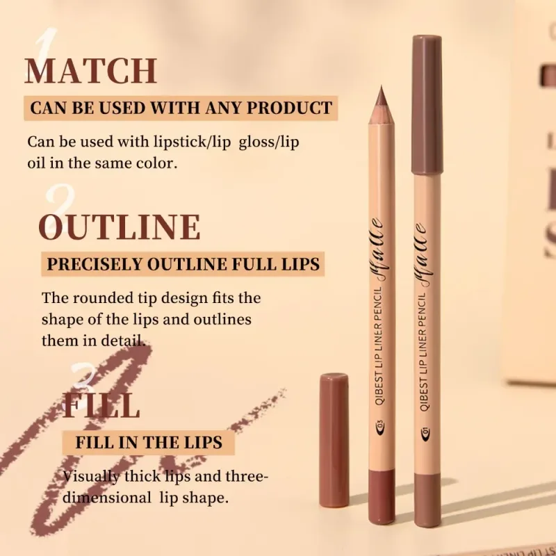 Set Pelapik Bibir Matte 12 Keping Licin dan Mudah Dipakai Pelapis Bibir Kesan Solekan Semulajadi Tidak Luntur dan Tidak Luntur