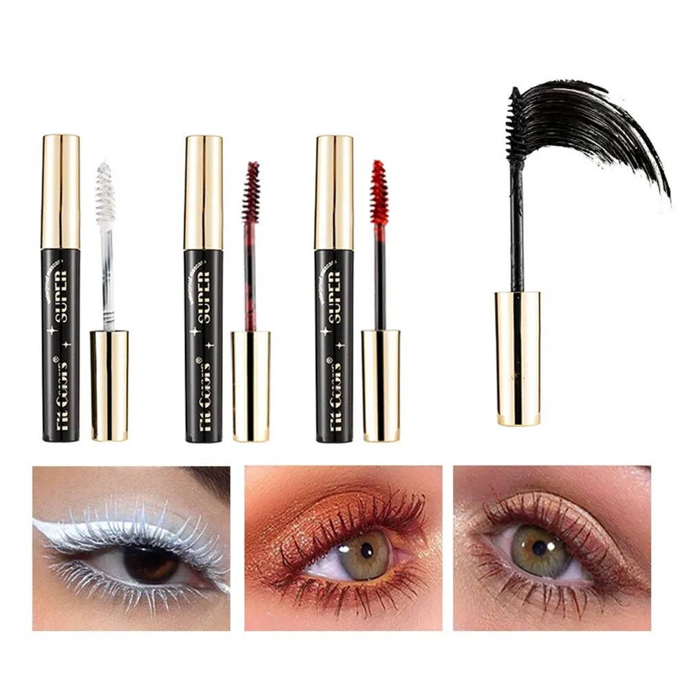 12 Colors Colored Mascara Waterproof Long-lasting Volumizing Curling Non-flaking Rainbow Eye Makeup Purple Blue Pink Green Red