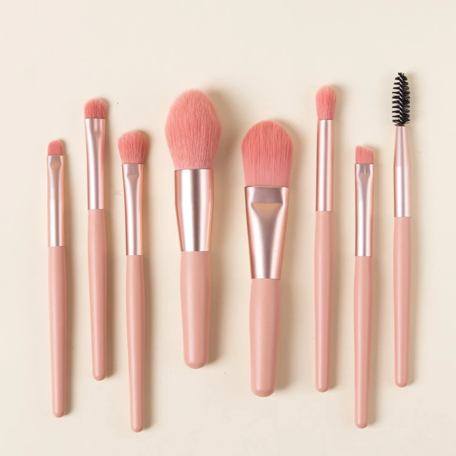 8 ชิ้น Macaron แปรงแต่งหน้าชุดอายแชโดว์ Foundation ผู้หญิงแปรงเครื่องสำอาง DIY Blush Powder Blending Beauty Soft Make Up Tools — image 3