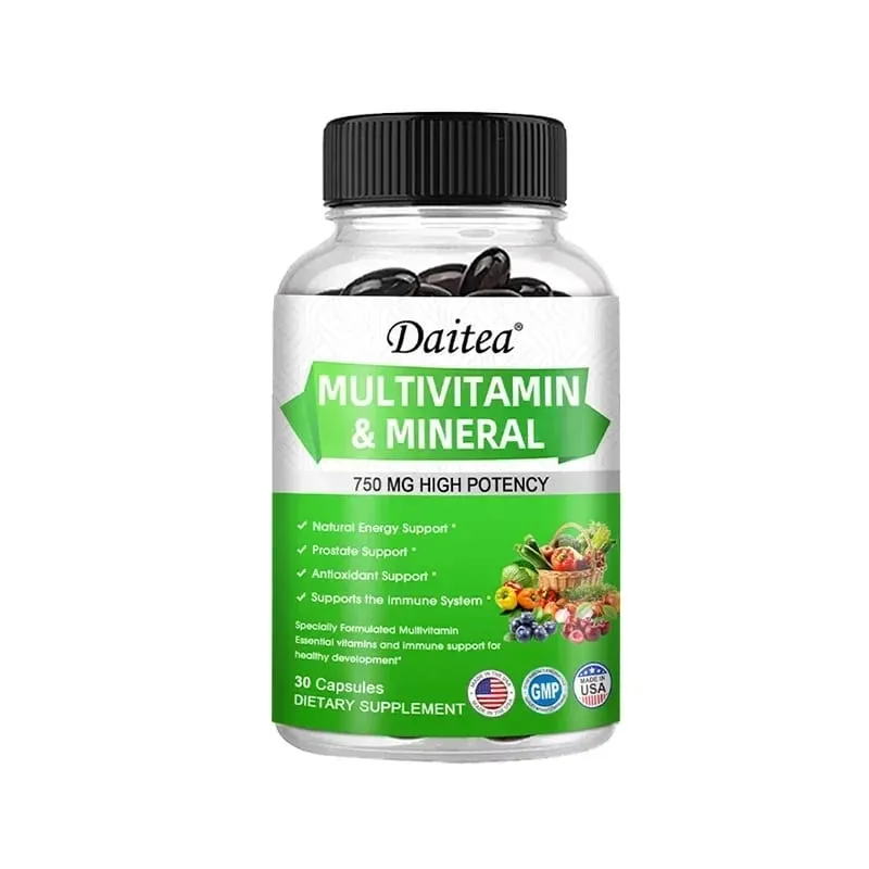 Multivitamin Capsules with Mineral Supplement To Provide Energy Prostate Skin and Eye Health Immune Support for Women and Men