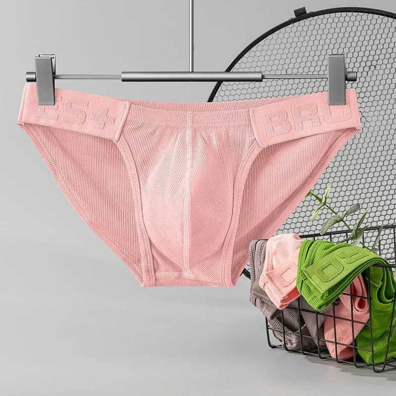 Herrenunterwäsche, einfarbig, niedrige Taille, schweißabsorbierend, großer U-konvexer Beutel, sexy Herren-Slips — image 5