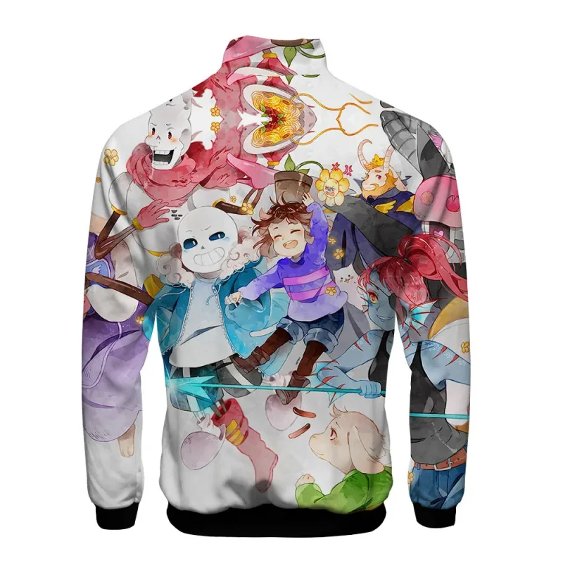 Sang Trọng Phổ Biến Sans Undertale 3D In Hình Dây Kéo Áo Raglan Áo Gió Bé Trai/Bé Gái Thoải Mái Cổ Đứng Áo Áo Khoác — image 13