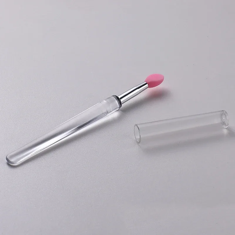Silikonový štětec na rty s krytem Měkký multifunkční aplikátor masky na rty Lesk na rty Přenosné cestovní štětce na make-up opakovaně použitelné — image 8