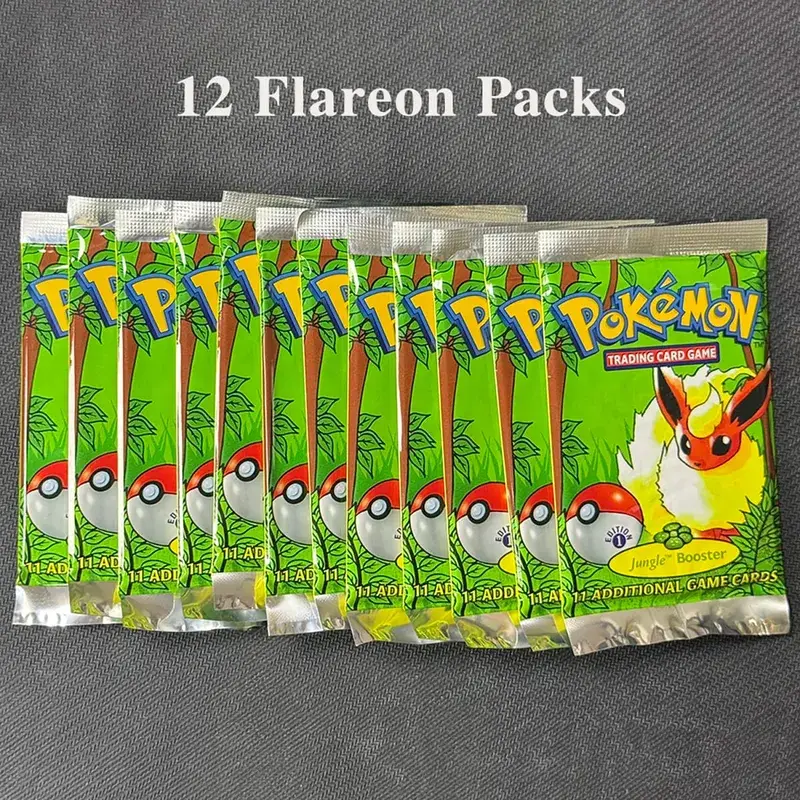 11 Karten/Packung PTCG Booster Packs Ersatzkarte Dschungel/Fossil/Basisset Charizard Blastoise Venusaur PKM Brettspiel-Sammelkarten — image 24