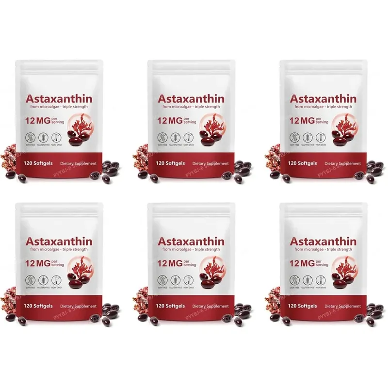 Astaxanthin Softgels Triple Strength From Microalgae Supports Healthy Aging Promotes Collagen Supports Skin Barrier 120 Softgels — image 12