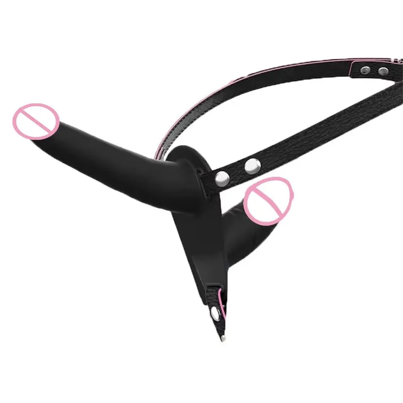 Strap On Double-Headed Vibrator Dildo Adjustable with 10 Vibration Modes Wearable Harness Sex Toy for Female Couple for Lesbians — image 7