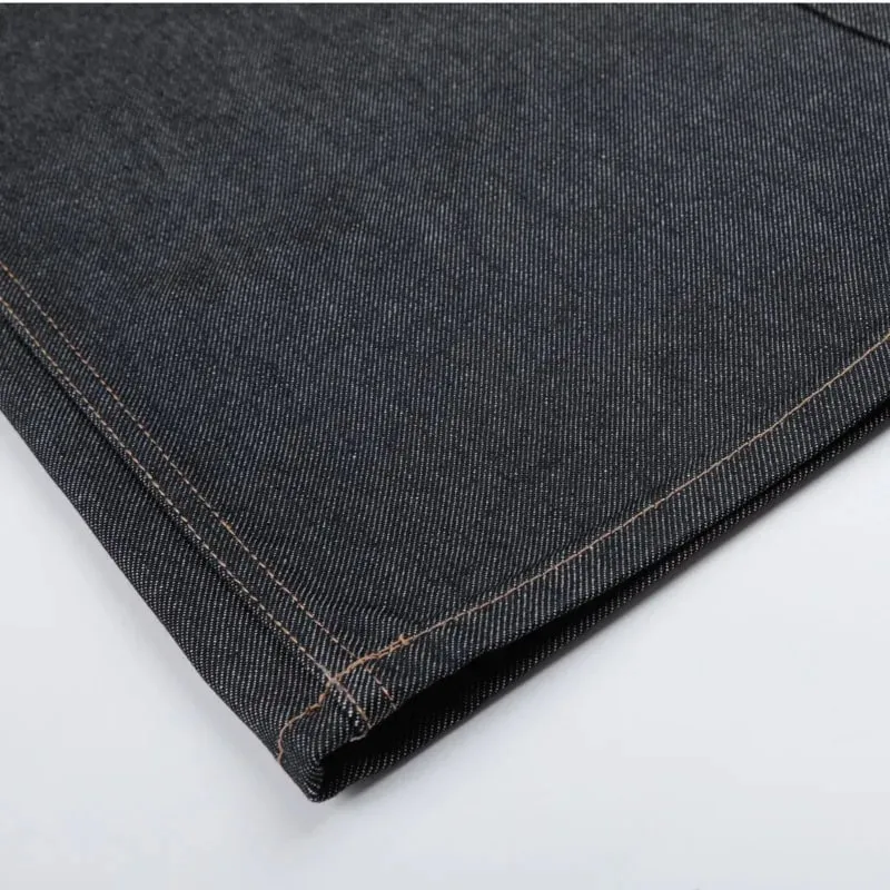 Jean délavé en détresse de style américain, ceinture à coutures visibles, pantalon en Denim unisexe, ample, jambes larges, jambes droites, 9X3768 — image 7