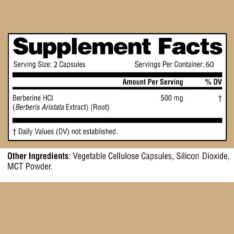 Berberine Capsules 500 Mg - Promotes Cardiovascular and Cholesterol Health Support Healthy Weight Management and Immune System — image 6