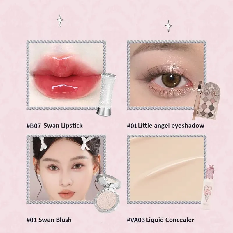 Flor sabe conjunto de maquiagem lábio lama iluminador pó blush sombra de olho maquiagem profissional presente kit para menina cosméticos conjunto completo — image 8