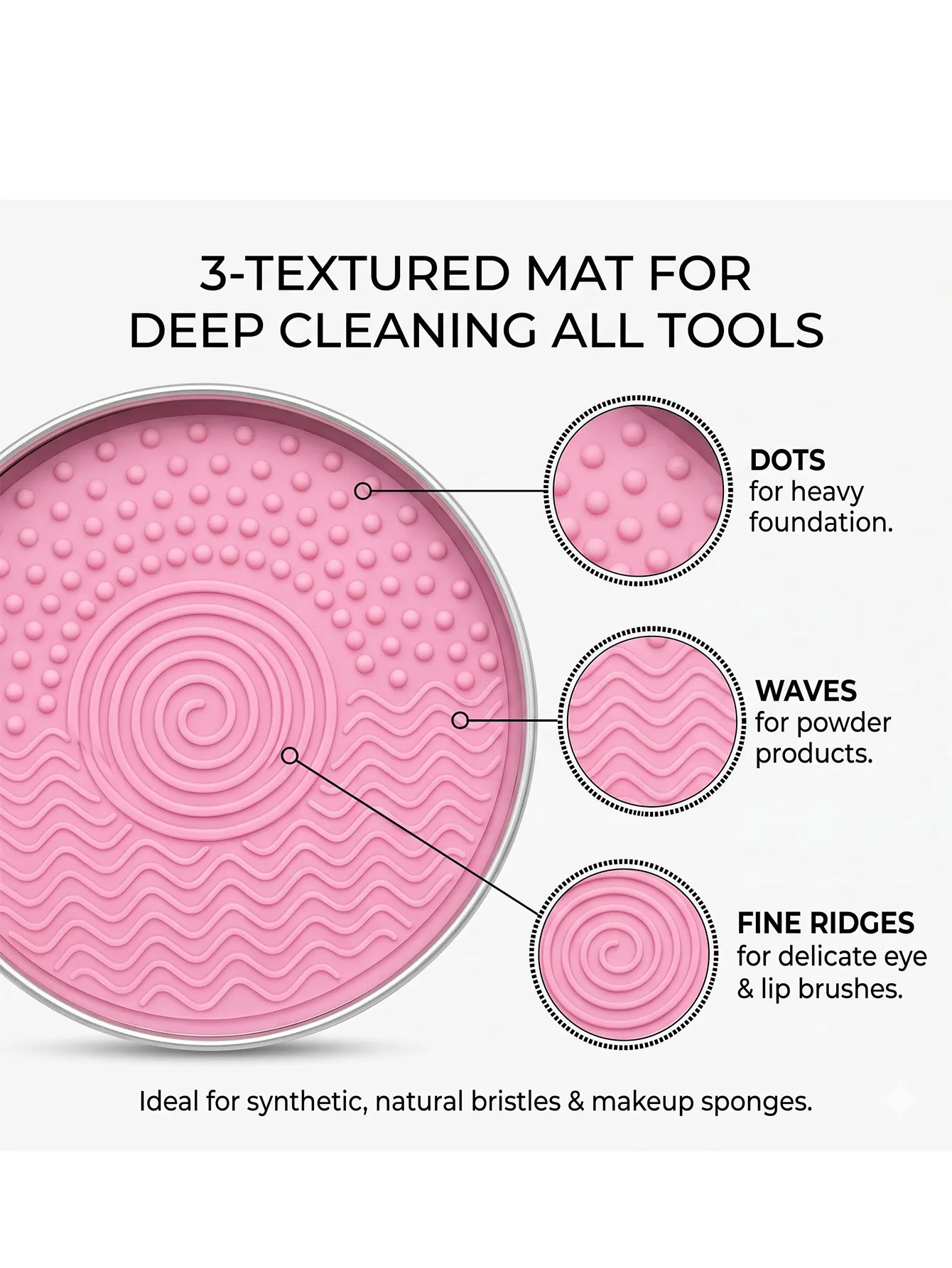 Sapone per la pulizia dei pennelli da trucco portatile Sapone detergente naturale multiuso riutilizzabile per cosmetici da viaggio Pulizia profonda veloce ed efficace per pennelli da trucco Piumini da cipria Vari prodotti per il lavaggio di bellezza — image 3