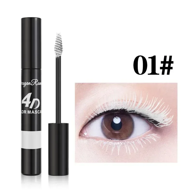 Gekleurde Mascara Make-up 4D Zijdeachtige Natuurlijke Lange Wimpers Mascara Waterproof Langdurige Uitbreiding Dikke Blijvende Curling Mascara — image 18